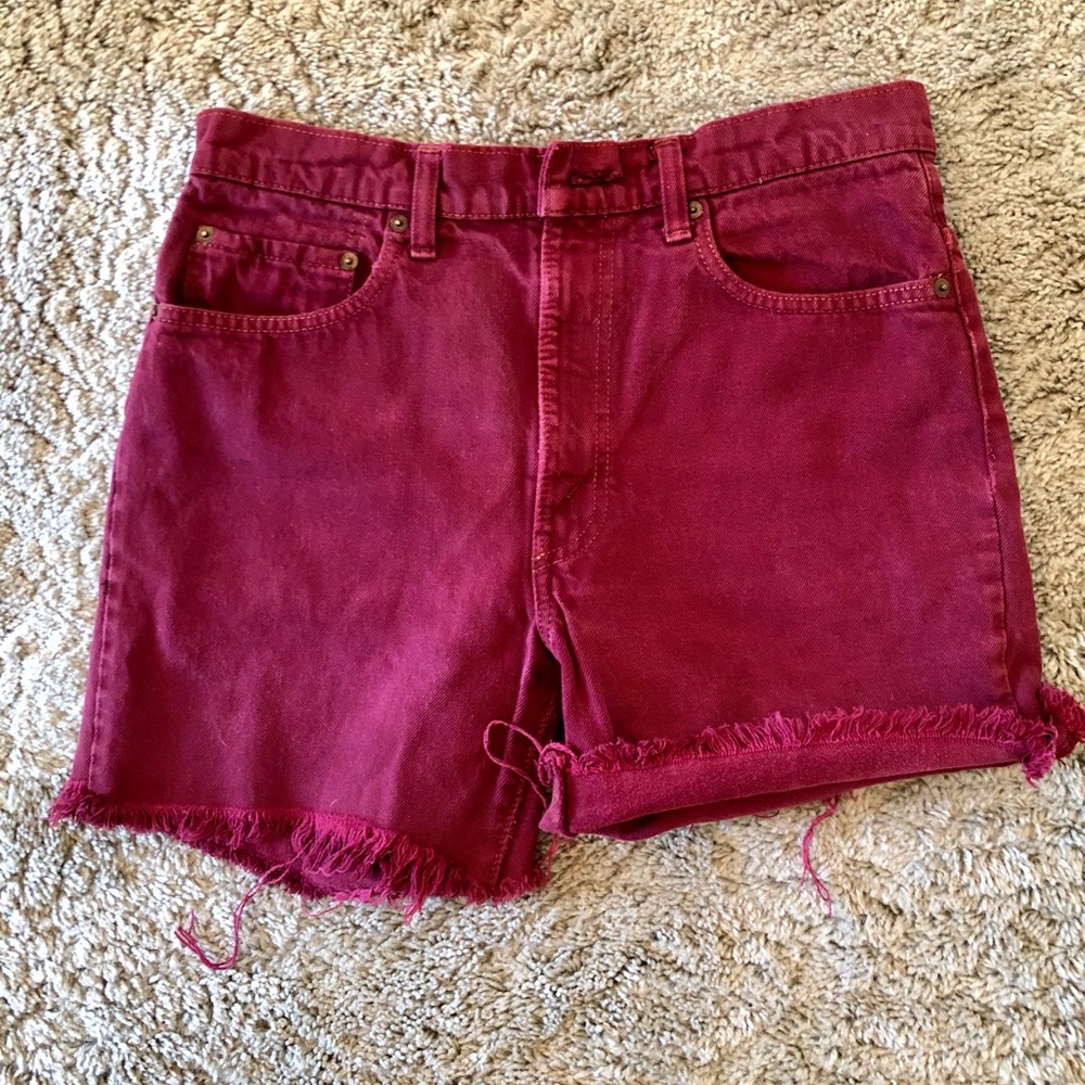 Vintage Levi’s red tab cut off overdyed jean short